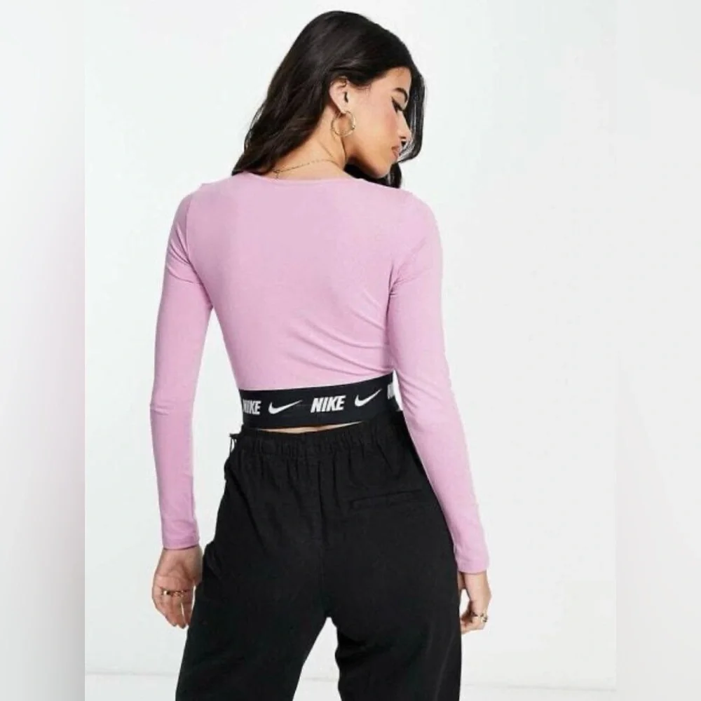 Nike | NSW Tape Crop Top in Orchid/Black | NWT!